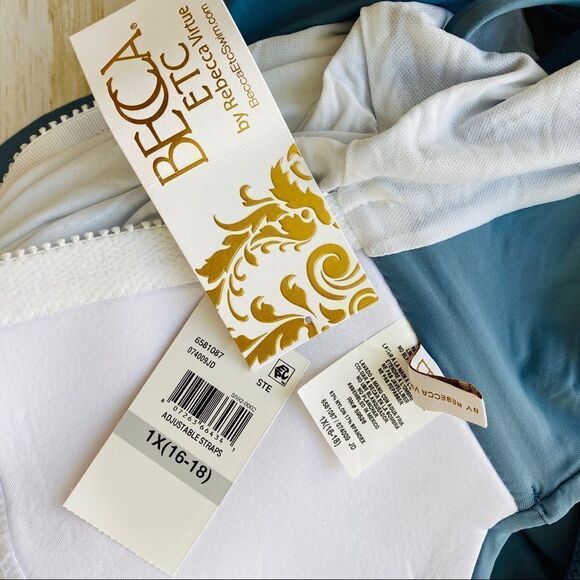 Becca Color Splash One Piece Swimsuit Sz 1X NWT - Picture 5 of 7